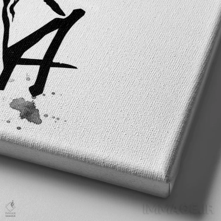 تابلو او لا لا (فرانسوی - ابراز تحسین) اثر آلیسون پِتری - نمای نزدیک بافت بوم