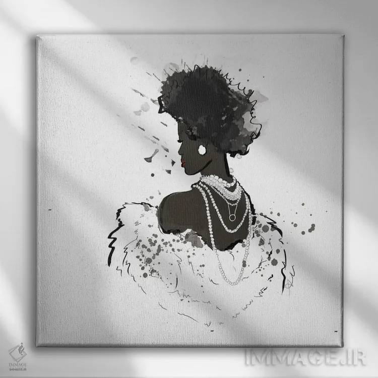 تابلو مهمانی نیمهشب اثر آلیسون پِتری - نمای روبهرو روی دیوار