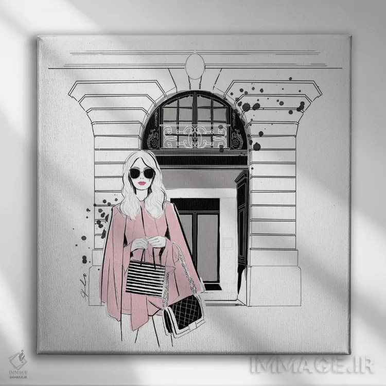 تابلو هفتهٔ مد اثر آلیسون پِتری - نمای روبهرو روی دیوار