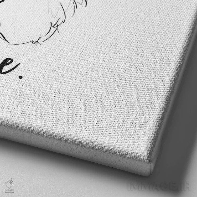 تابلو خواهشاً حرف مفت نزن (عامیانه) اثر آلیسون پِتری - نمای نزدیک بافت بوم