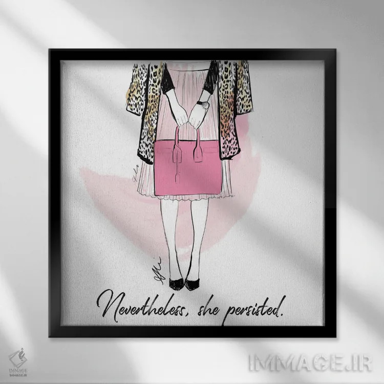 تابلو با این حال اثر آلیسون پِتری - نمای قابدار مشکی