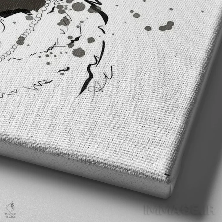 تابلو مهمانی نیمهشب اثر آلیسون پِتری - نمای نزدیک بافت بوم