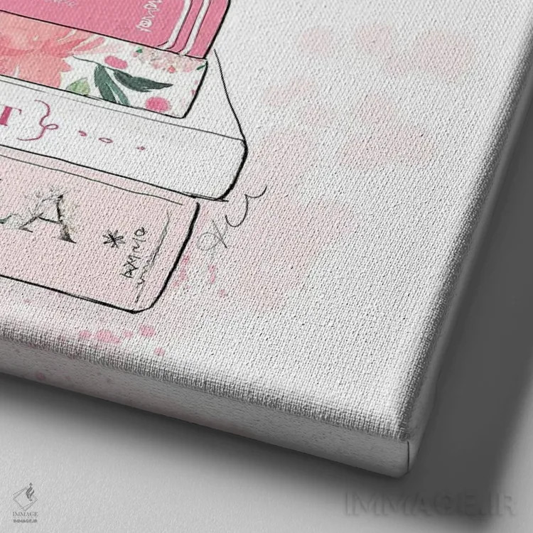 تابلو کتابخانهٔ بل (نام خاص) اثر آلیسون پِتری - نمای نزدیک بافت بوم