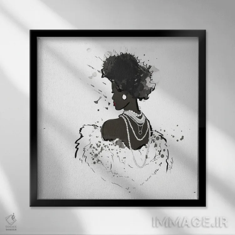 تابلو مهمانی نیمهشب اثر آلیسون پِتری - نمای قابدار مشکی