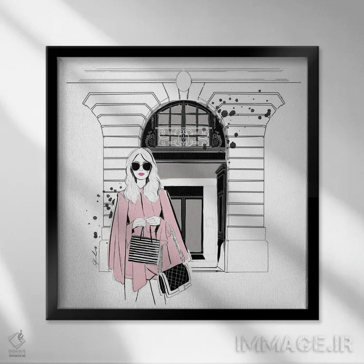 تابلو هفتهٔ مد اثر آلیسون پِتری - نمای قابدار مشکی