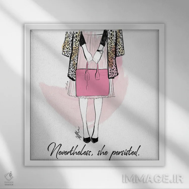 تابلو با این حال اثر آلیسون پِتری - نمای قابدار سفید