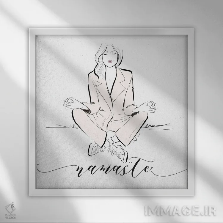 تابلو نماسته (درود هندی) اثر آلیسون پِتری - نمای قابدار سفید