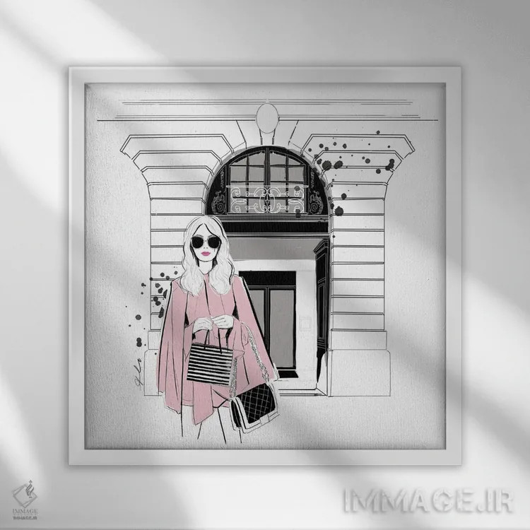 تابلو هفتهٔ مد اثر آلیسون پِتری - نمای قابدار سفید