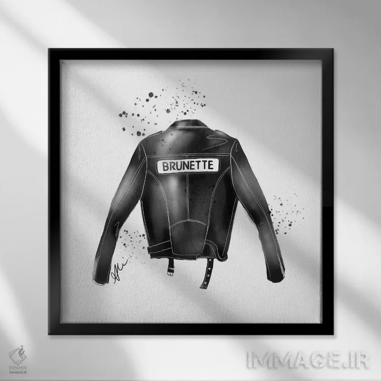 تابلو مو قهوهای اثر آلیسون پِتری - نمای قابدار مشکی