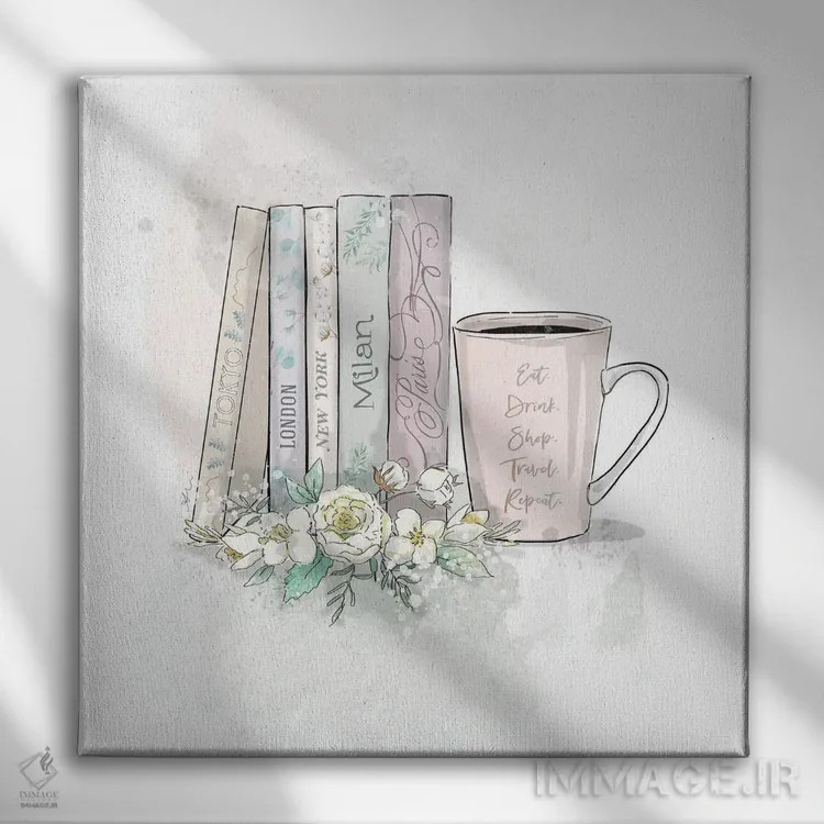 تابلو جهانگرد اثر آلیسون پِتری - نمای روبهرو روی دیوار