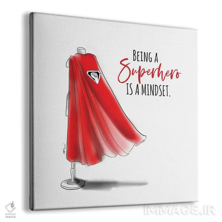 تابلو ذهنیت ابرقهرمان اثر آلیسون پِتری - نمای پرسپکتیو محصول
