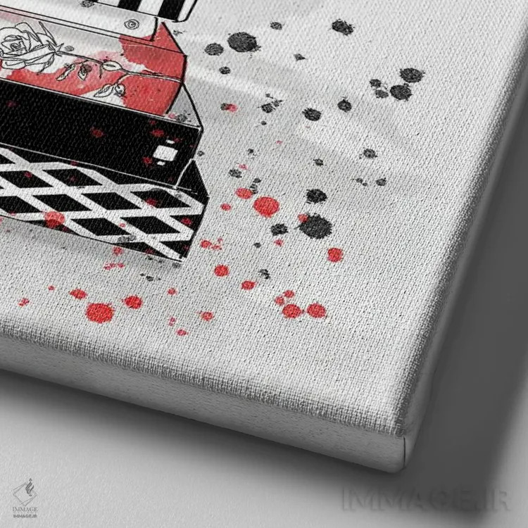 تابلو زن زیبا اثر آلیسون پِتری - نمای نزدیک بافت بوم