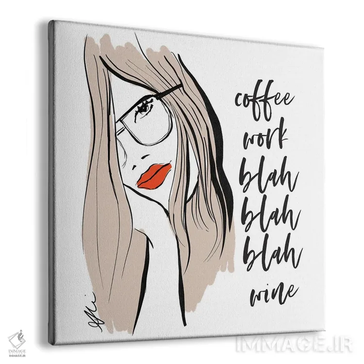 تابلو بلابلا بلا (حرفهای بیاهمیت) اثر آلیسون پِتری - نمای پرسپکتیو محصول
