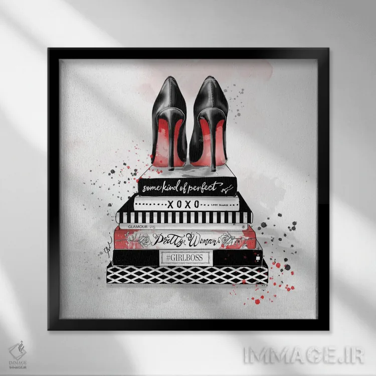 تابلو زن زیبا اثر آلیسون پِتری - نمای قابدار مشکی