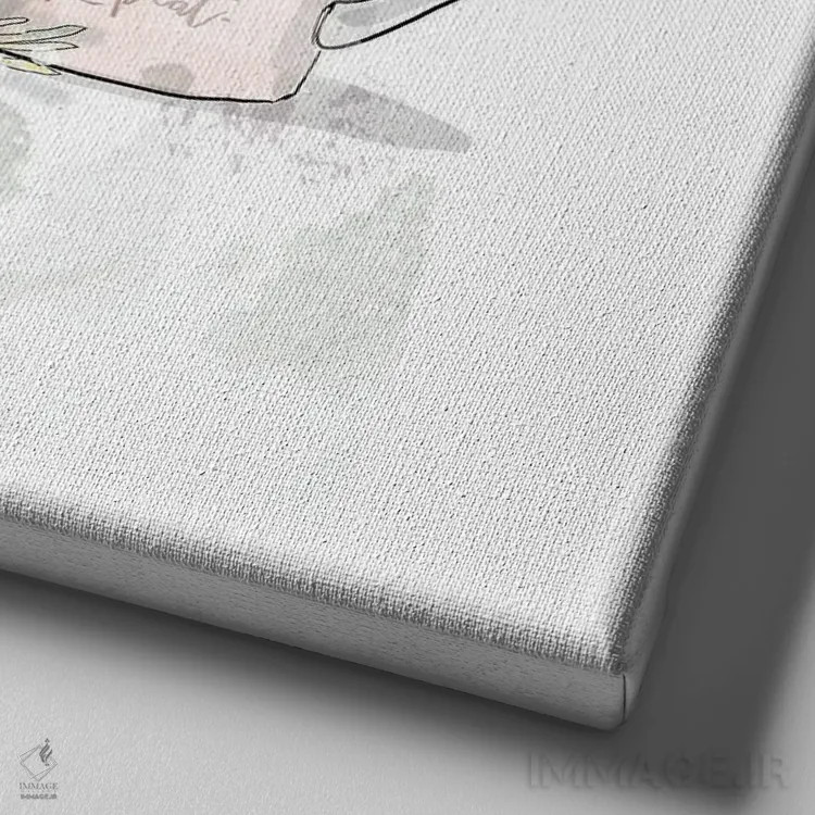 تابلو جهانگرد اثر آلیسون پِتری - نمای نزدیک بافت بوم