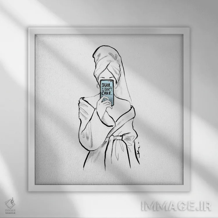تابلو هیس اثر آلیسون پِتری - نمای قابدار سفید