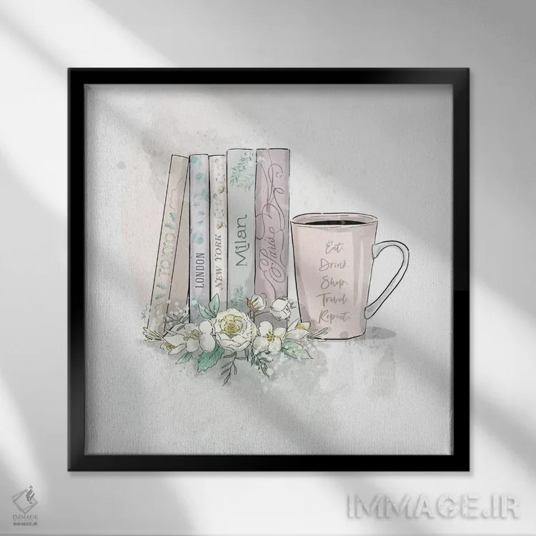 تابلو جهانگرد اثر آلیسون پِتری - نمای قابدار مشکی