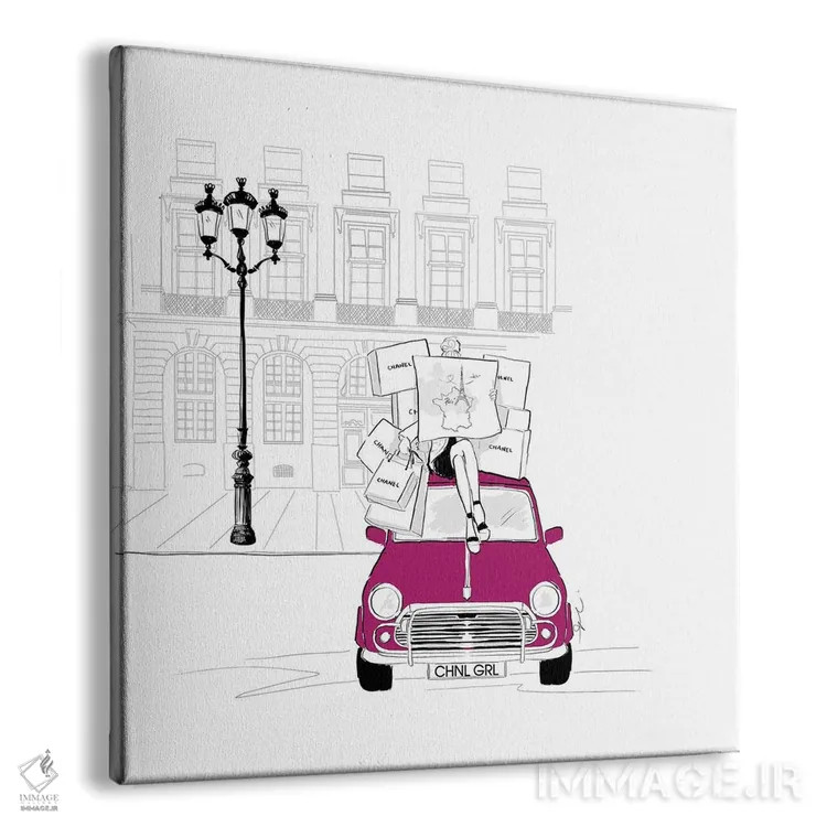 تابلو دختر شنل (برند Chanel) اثر آلیسون پِتری - نمای پرسپکتیو محصول