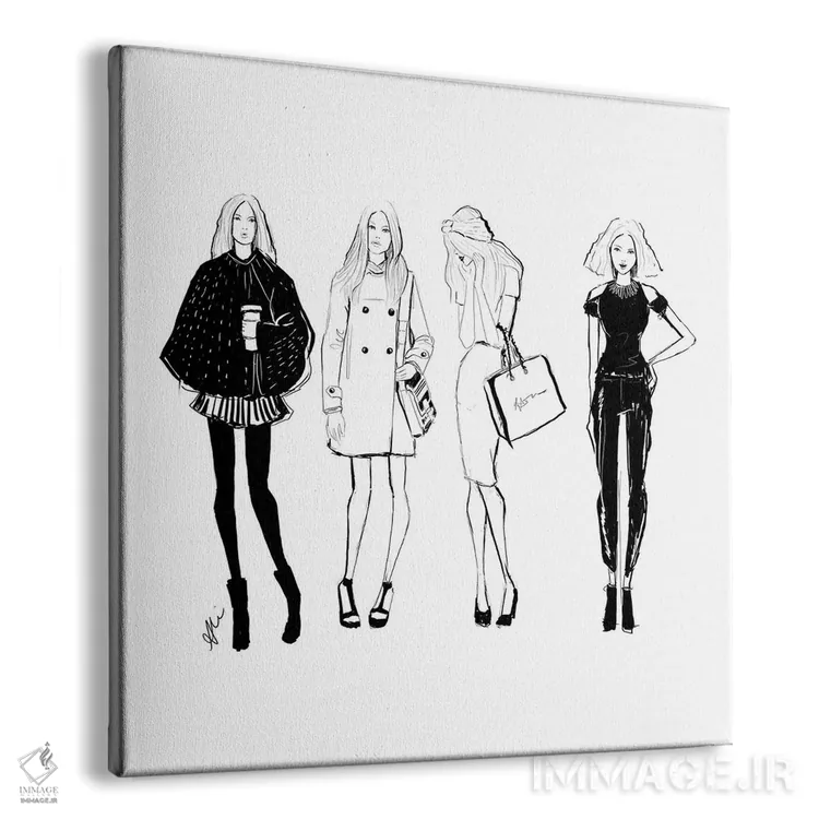 تابلو دختران نیویورک اثر آلیسون پِتری - نمای پرسپکتیو محصول