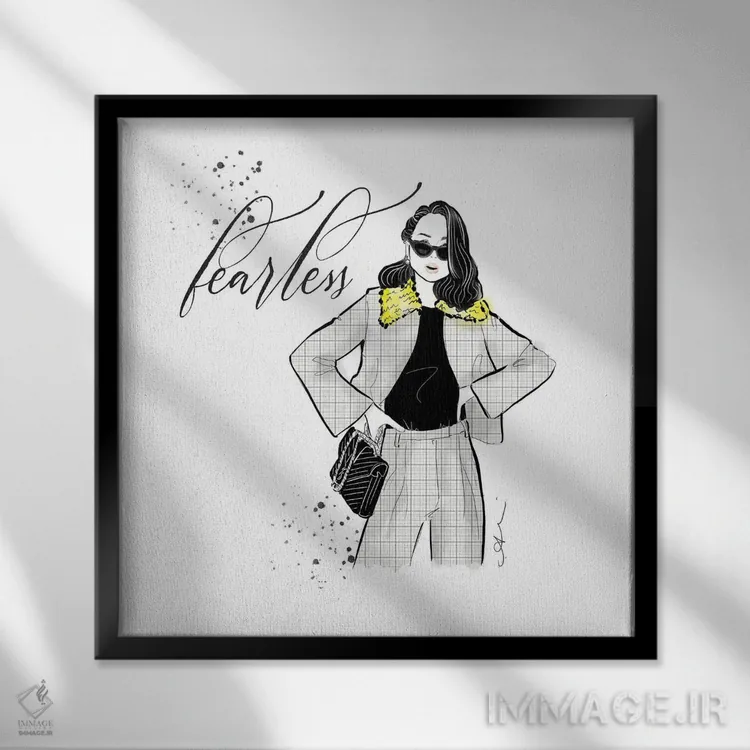 تابلو بیباک اثر آلیسون پِتری - نمای قابدار مشکی