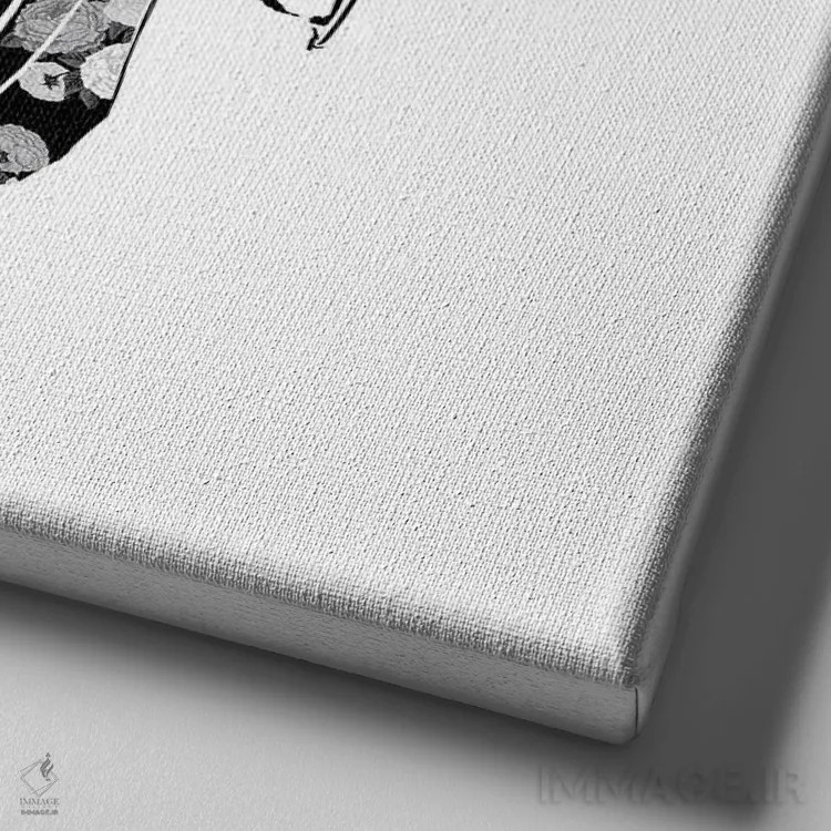 تابلو چتر اثر آلیسون پِتری - نمای نزدیک بافت بوم