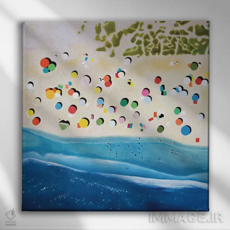 تابلو ساحل مالاگا اثر آنتونی اسکوییزاتو - نمای روبهرو روی دیوار