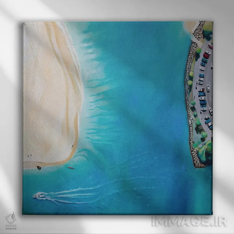 تابلو ساحل نوسا اثر آنتونی اسکوییزاتو - نمای روبهرو روی دیوار