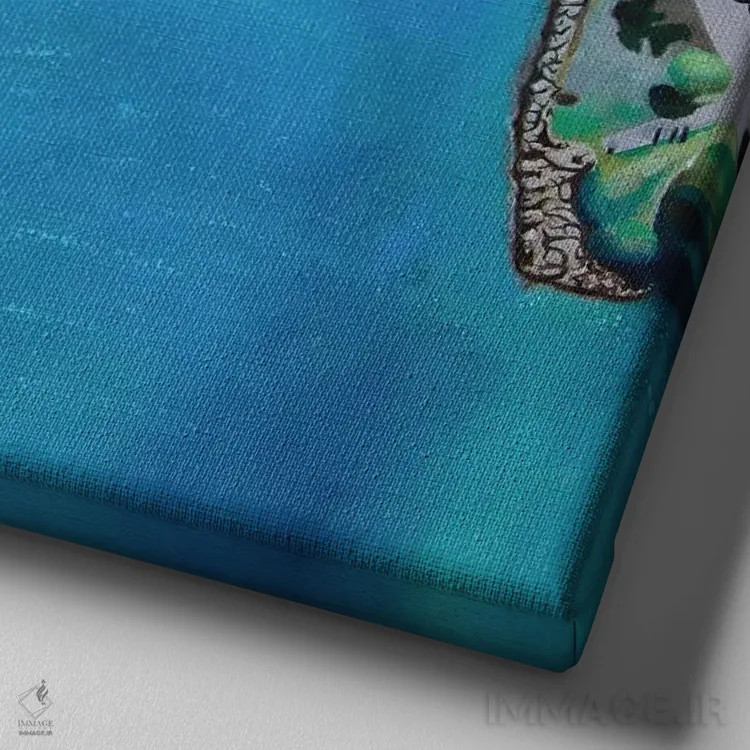 تابلو ساحل نوسا اثر آنتونی اسکوییزاتو - نمای نزدیک بافت بوم