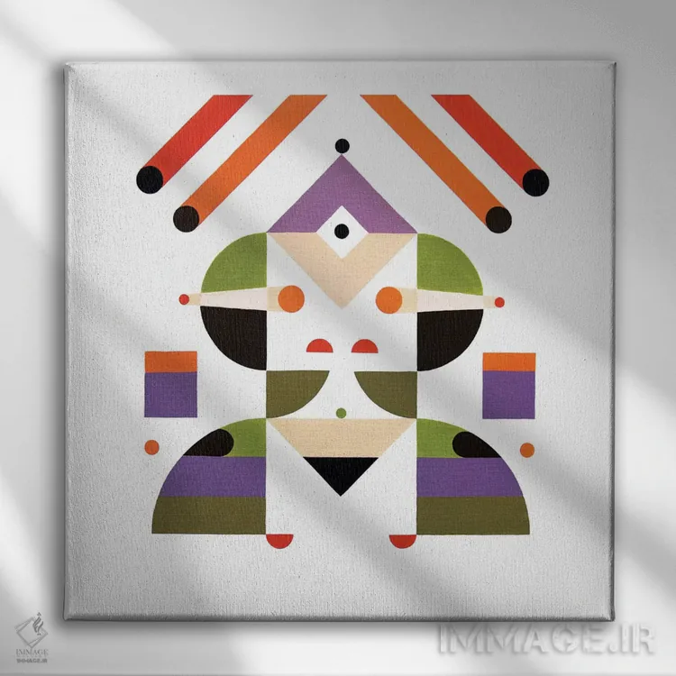 تابلو دختر انتزاعی اثر آنتونی اسکوییزاتو - نمای روبهرو روی دیوار