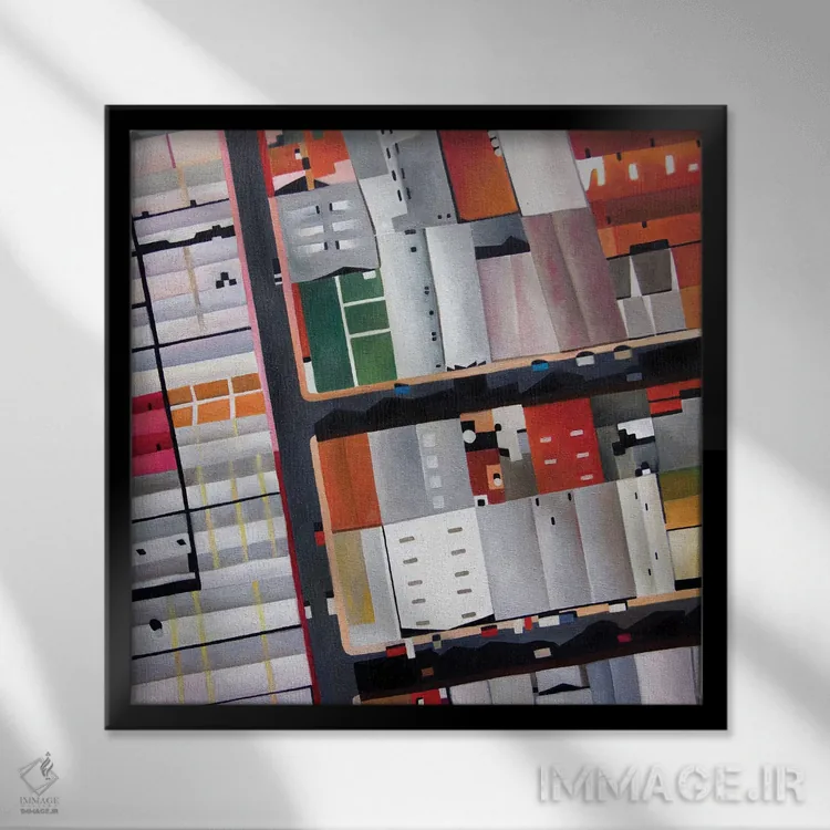 تابلو مالاگا (شهر اسپانیا) اثر آنتونی اسکوییزاتو - نمای قابدار مشکی