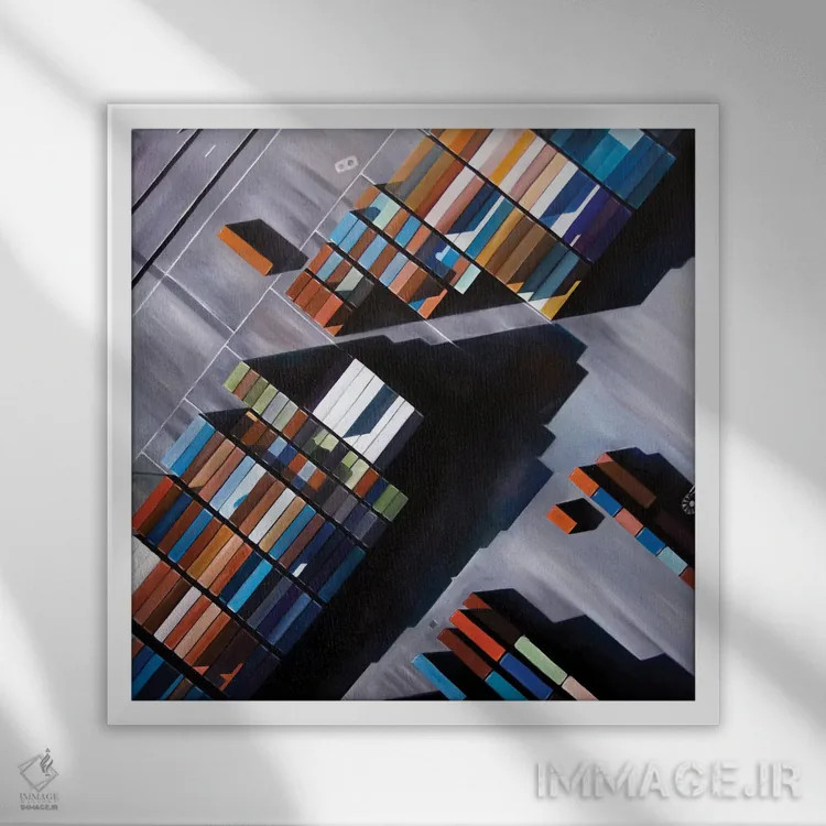 تابلو نیویورک اثر آنتونی اسکوییزاتو - نمای قابدار سفید