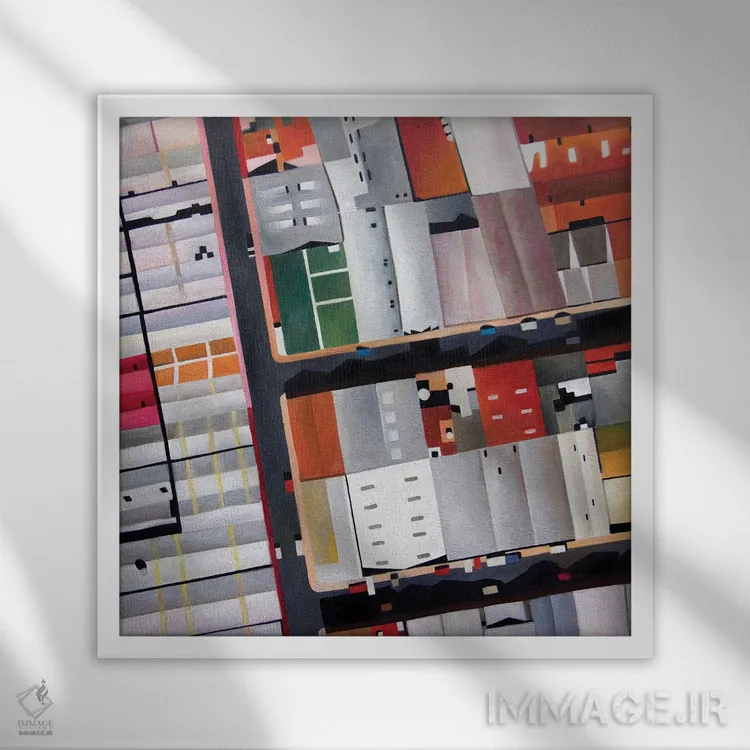 تابلو مالاگا (شهر اسپانیا) اثر آنتونی اسکوییزاتو - نمای قابدار سفید