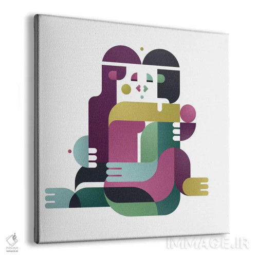 تابلو Face To Face,بوسه، رو در رو اثر آنتونی اسکوییزاتو - نمای پرسپکتیو محصول