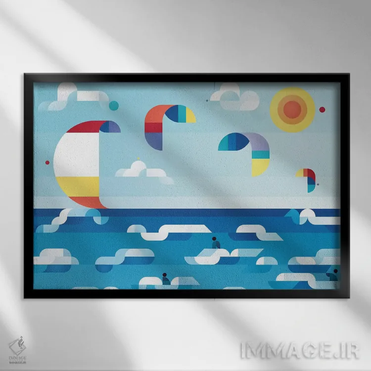 تابلو بالهای آزادی اثر آنتونی اسکوییزاتو - نمای قابدار مشکی