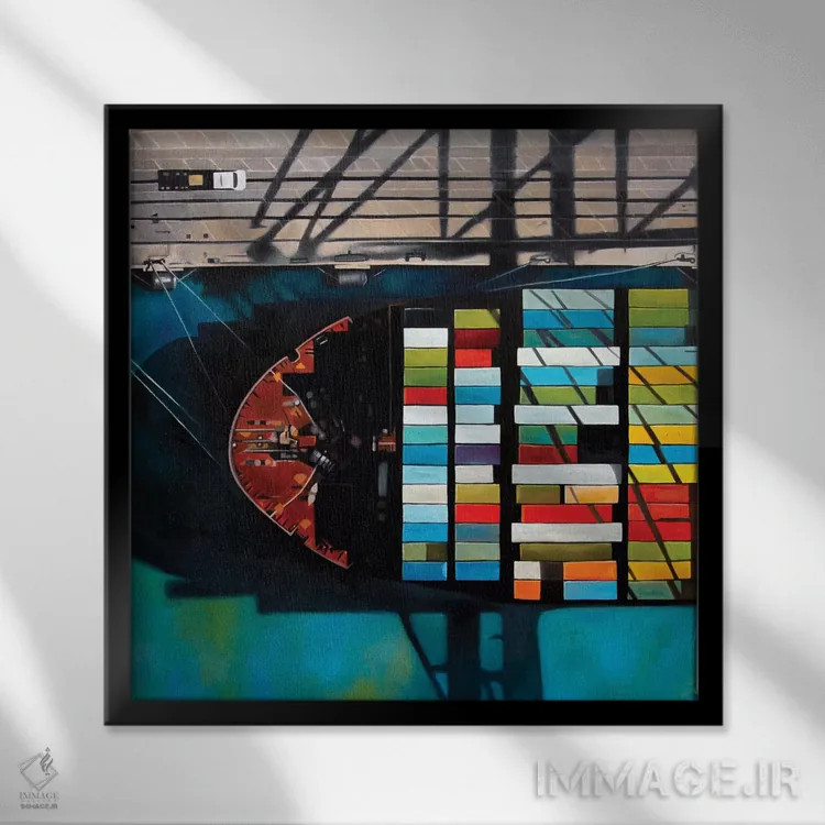 تابلو میامی (شهر) اثر آنتونی اسکوییزاتو - نمای قابدار مشکی