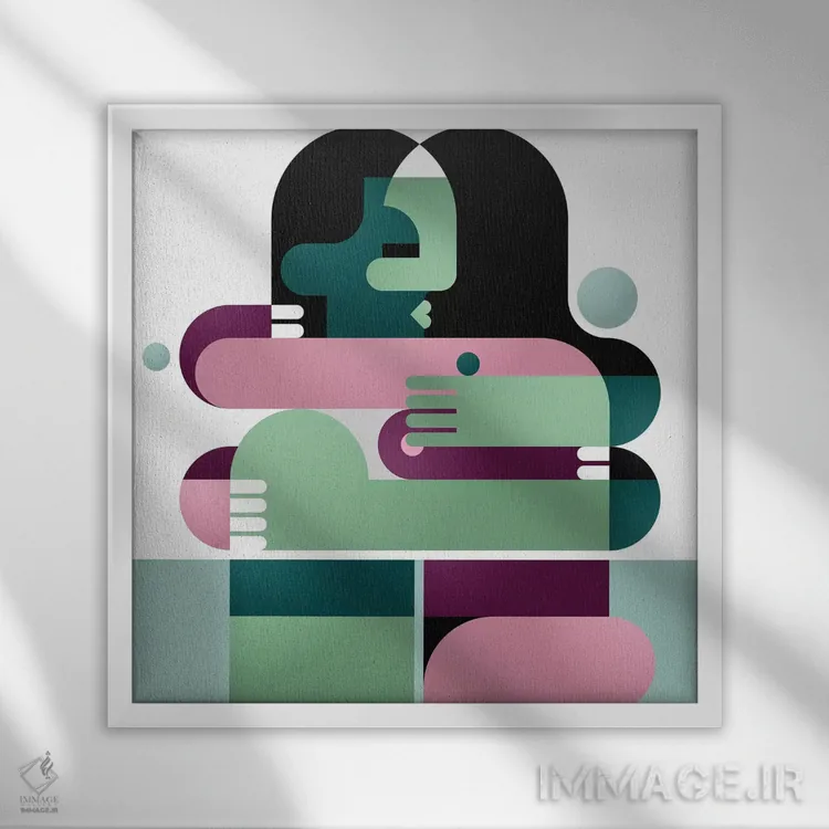 تابلو بوسهای برای آزادی اثر آنتونی اسکوییزاتو - نمای قابدار سفید