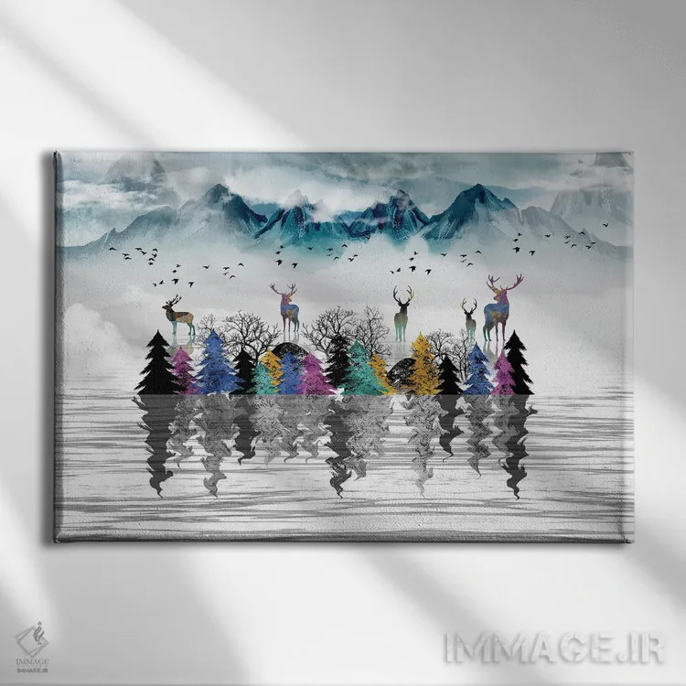 تابلو جزیره رازآلود اثر آرسی بسی - نمای روبهرو روی دیوار