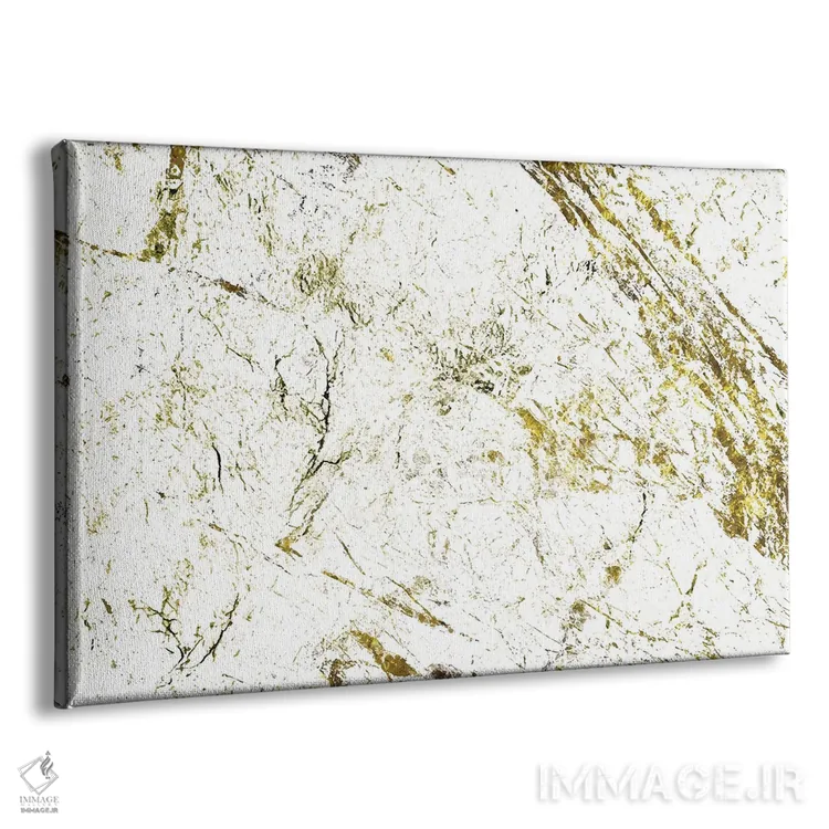 تابلو مرمر سفید و طلایی اثر آرسی بسی - نمای پرسپکتیو محصول