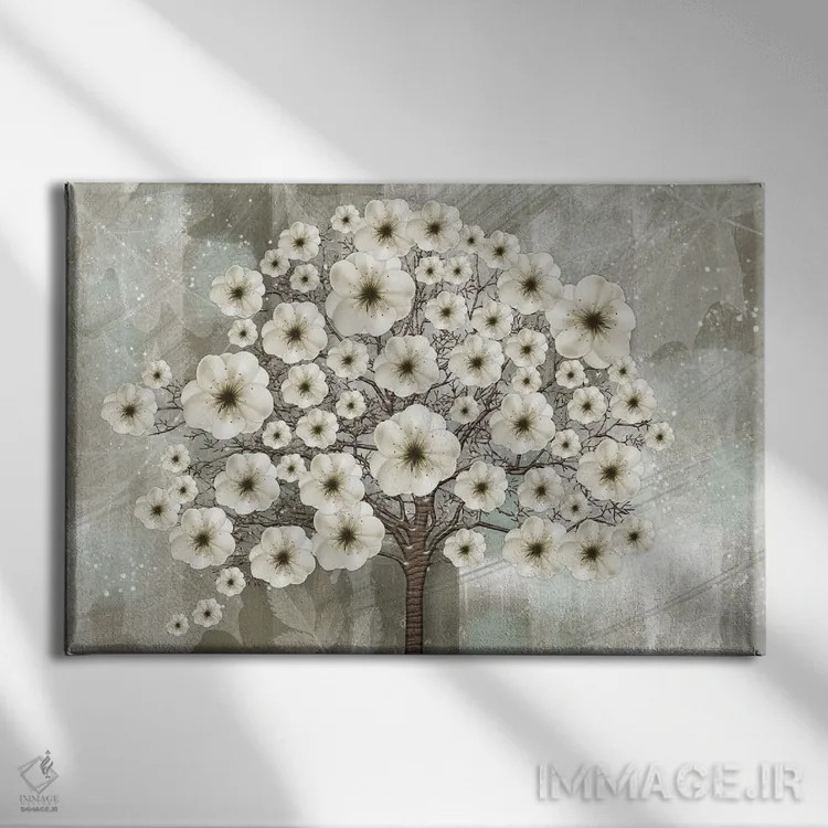 تابلو نقاشی دیواری درخت اثر آرسی بسی - نمای روبهرو روی دیوار
