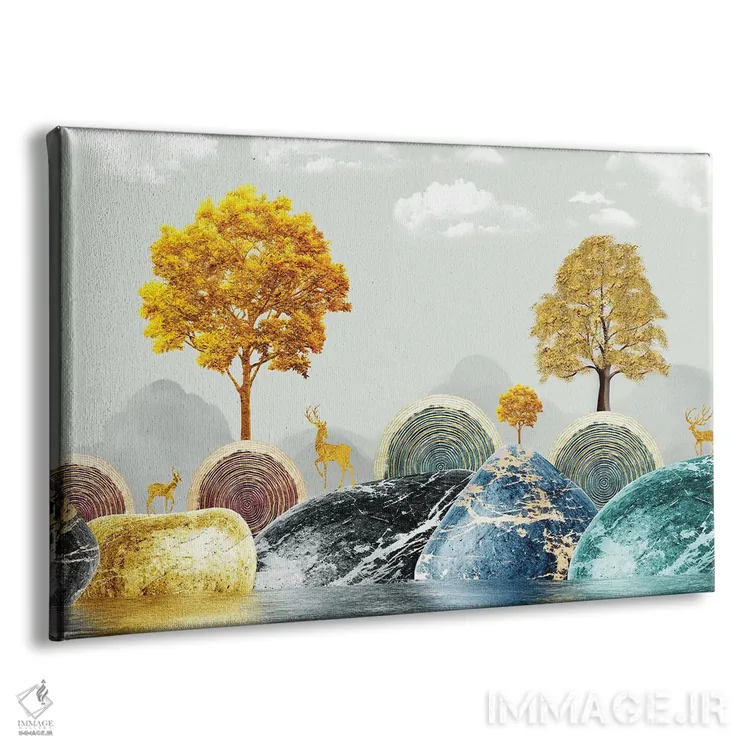 تابلو جزیره رازآلود II اثر آرسی بسی - نمای پرسپکتیو محصول