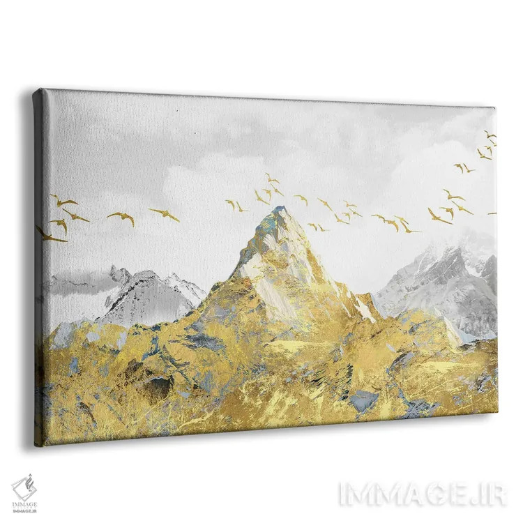 تابلو کوههای طلایی اثر آرسی بسی - نمای پرسپکتیو محصول