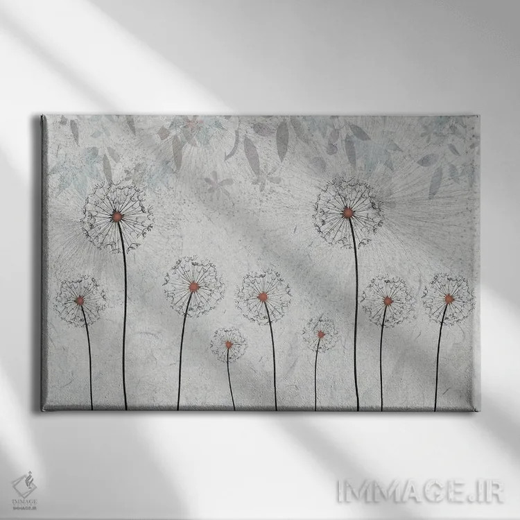 تابلو قاصدکها اثر آرسی بسی - نمای روبهرو روی دیوار