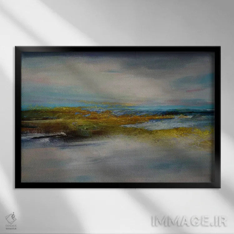 تابلو جریانهای اقیانوسی اثر آرسی بسی - نمای قابدار مشکی