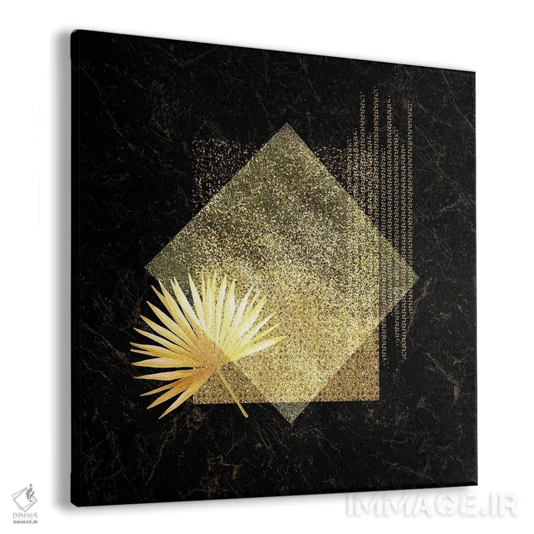 تابلو هنر مینیمال هندسی طلایی III اثر آرسی بسی - نمای پرسپکتیو محصول