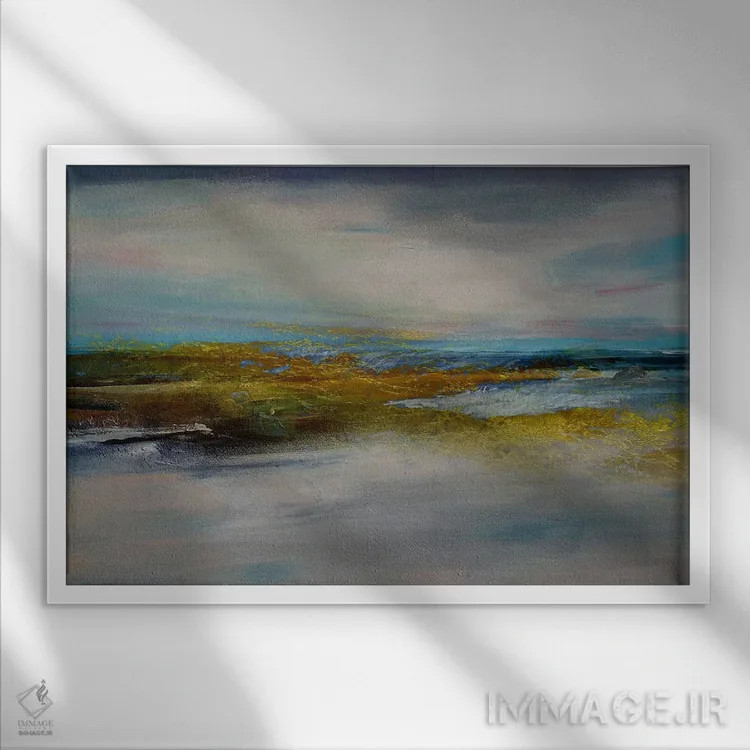 تابلو جریانهای اقیانوسی اثر آرسی بسی - نمای قابدار سفید