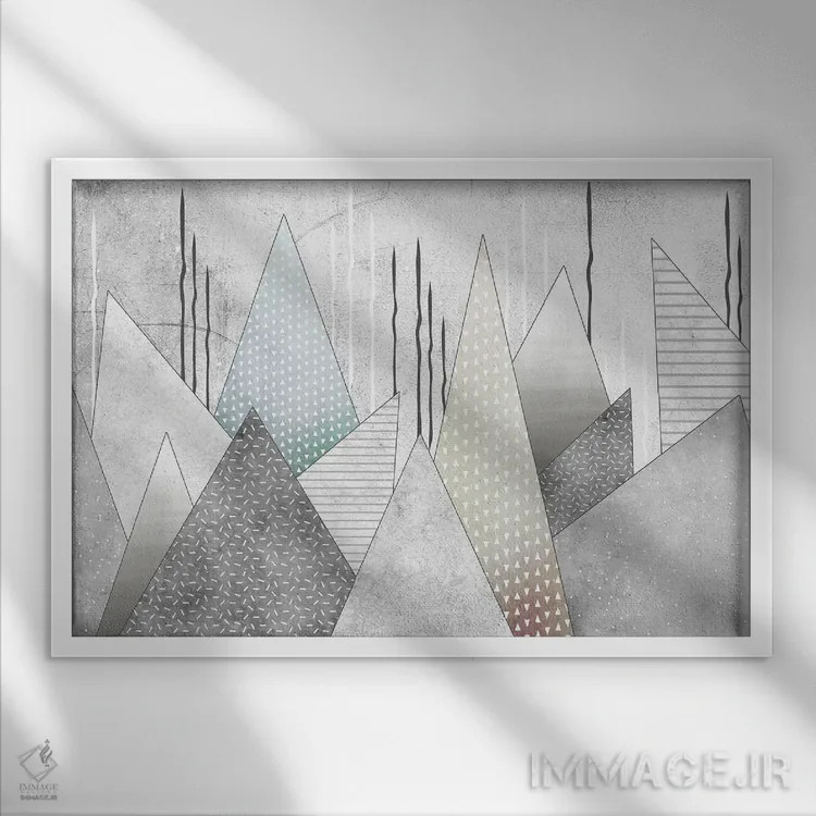 تابلو هنر اسکانباوراویایی میانه قرن اثر آرسی بسی - نمای قابدار سفید