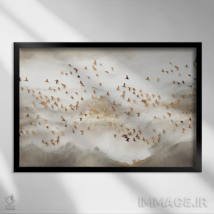 تابلو افق اثر آرسی بسی - نمای قابدار مشکی