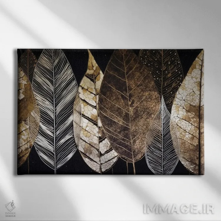 تابلو هنر مدرن برگها اثر آرسی بسی - نمای روبهرو روی دیوار