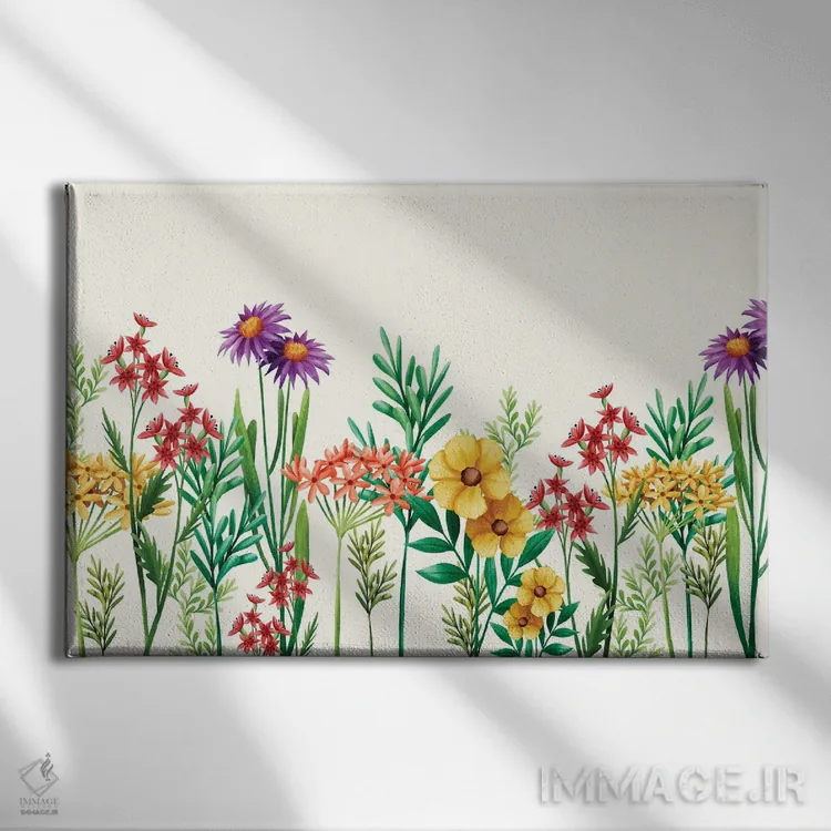 تابلو گلهای تابستانی اثر آرسی بسی - نمای روبهرو روی دیوار