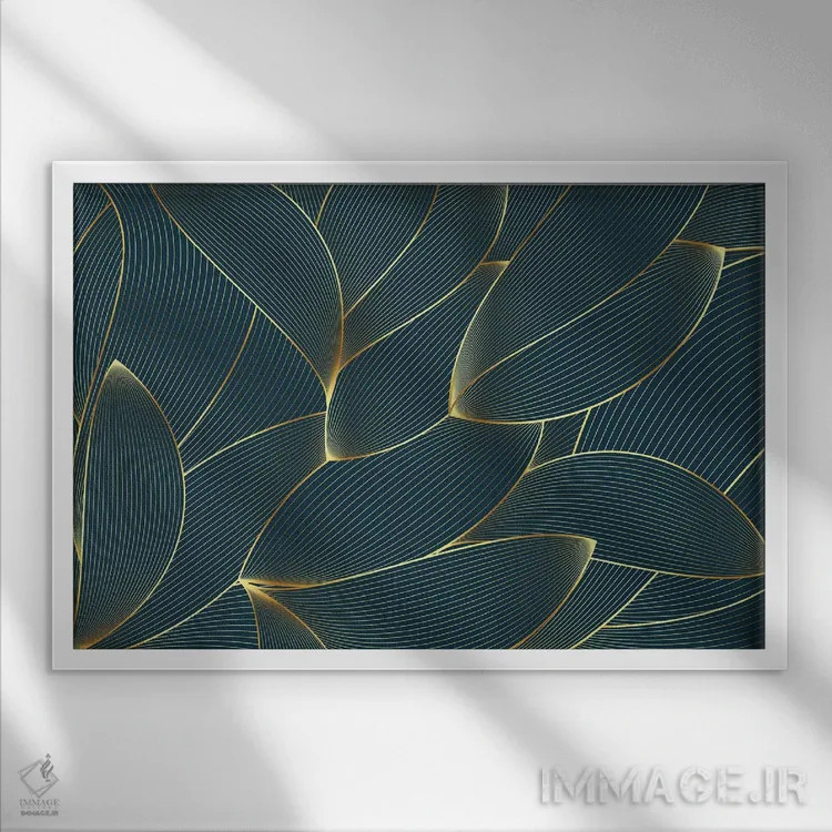 تابلو برگهای لوکس II اثر آرسی بسی - نمای قابدار سفید